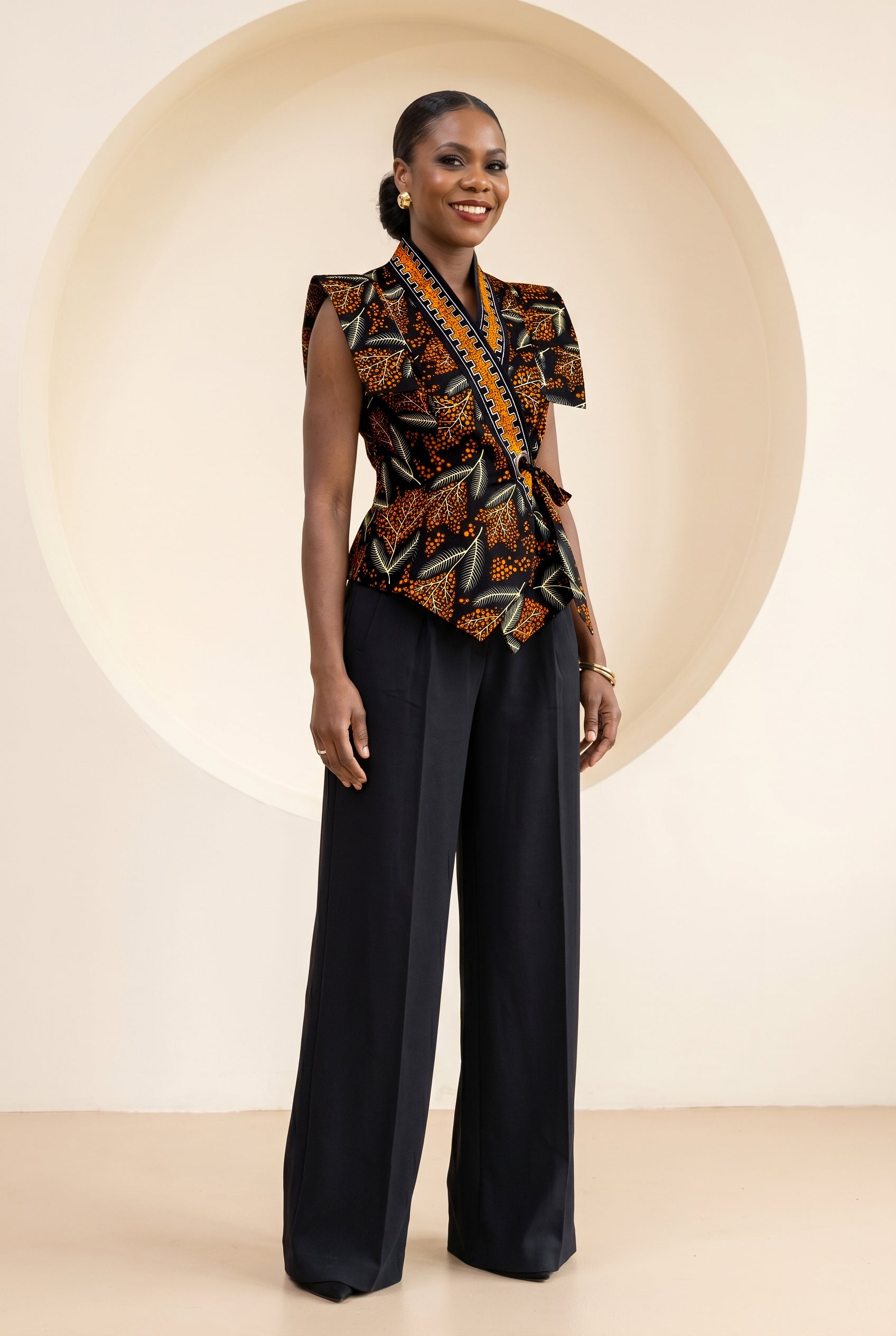 Oriva Wrap Sleeveless Jacket