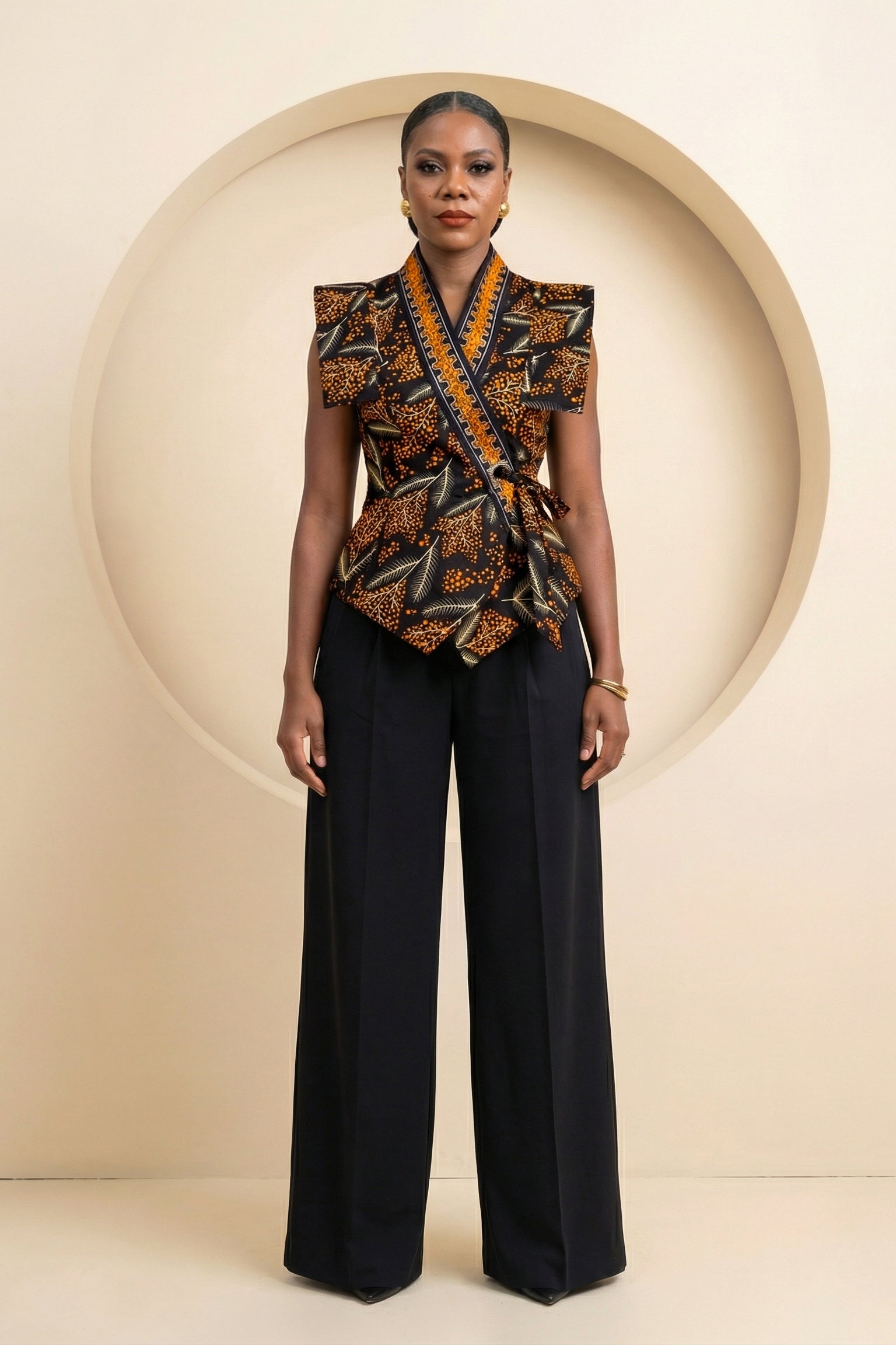 Oriva Wrap Sleeveless Jacket