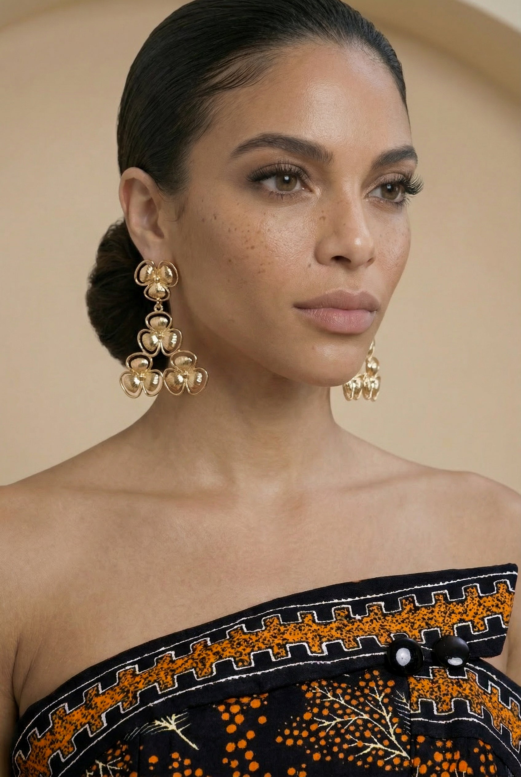 18k Gold-Plated Cascade Bloom Earrings