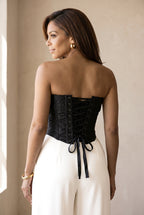 Black Jacquard  Corset