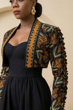 Oriva Cropped Print Jacket