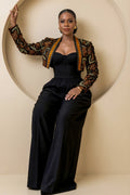 Oriva Cropped Print Jacket