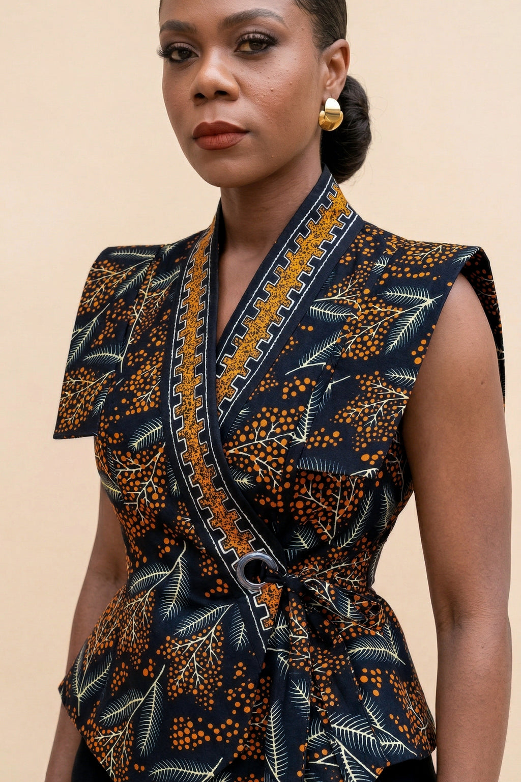 Oriva Wrap Sleeveless Jacket