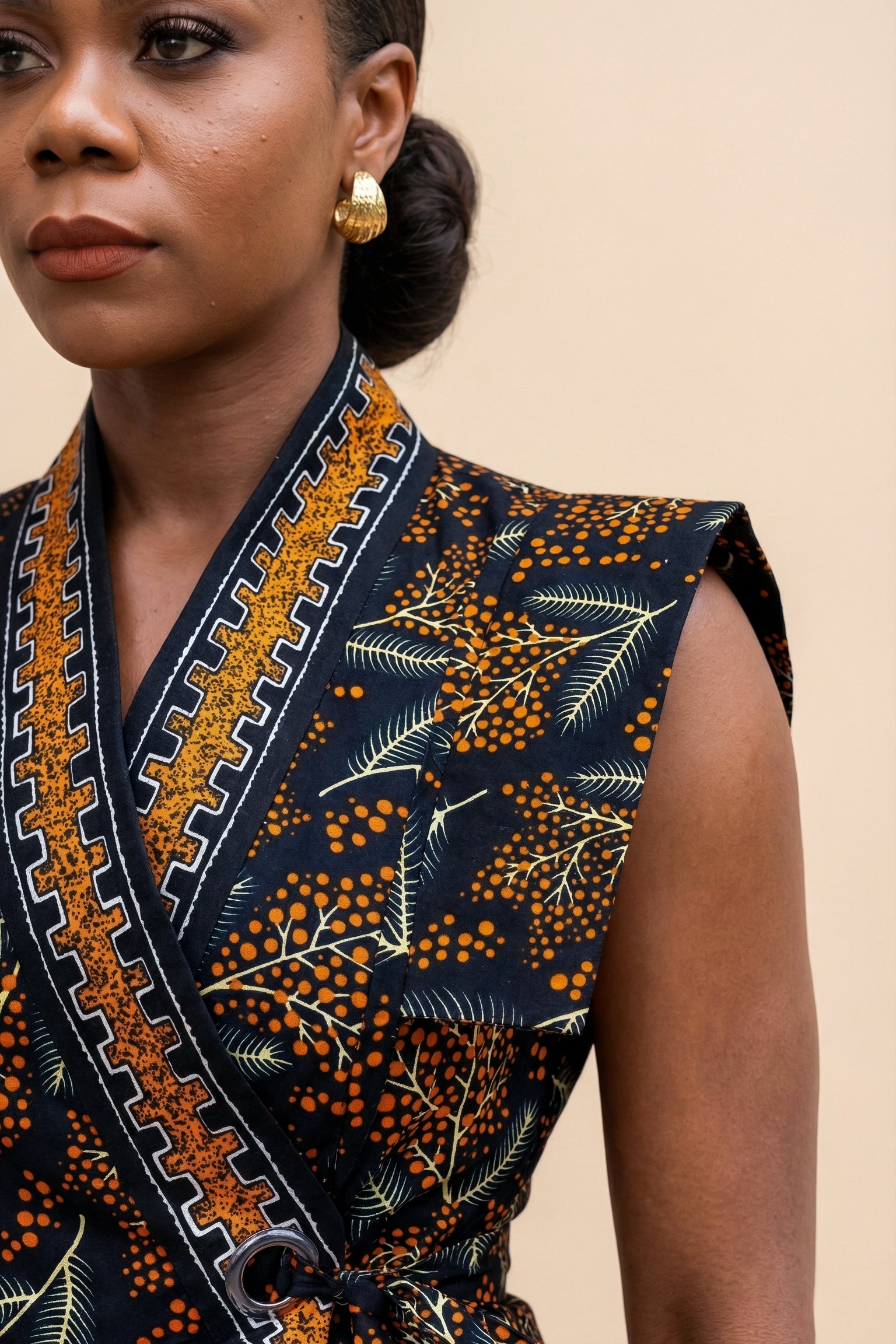 Oriva Wrap Sleeveless Jacket