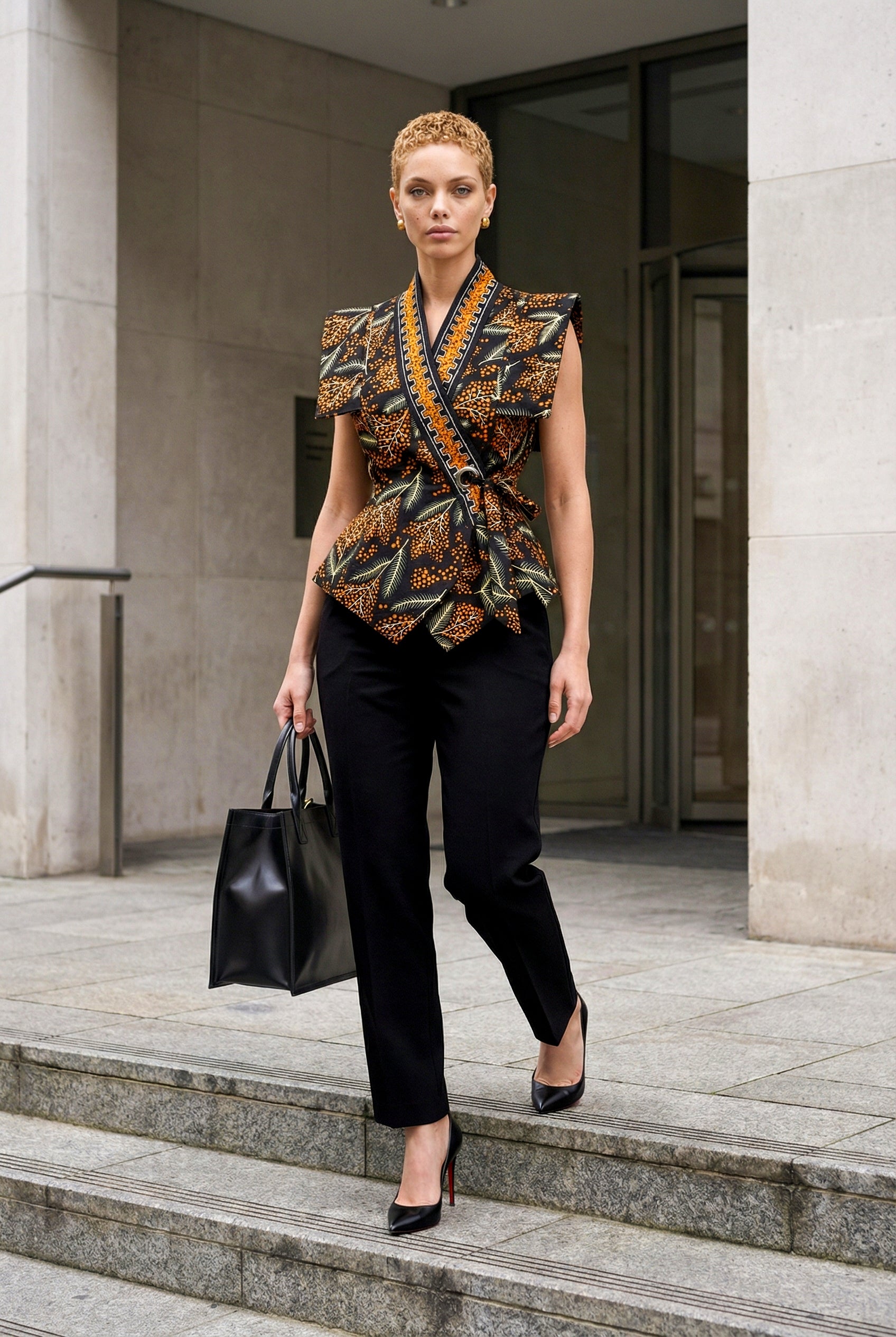Oriva Wrap Sleeveless Jacket