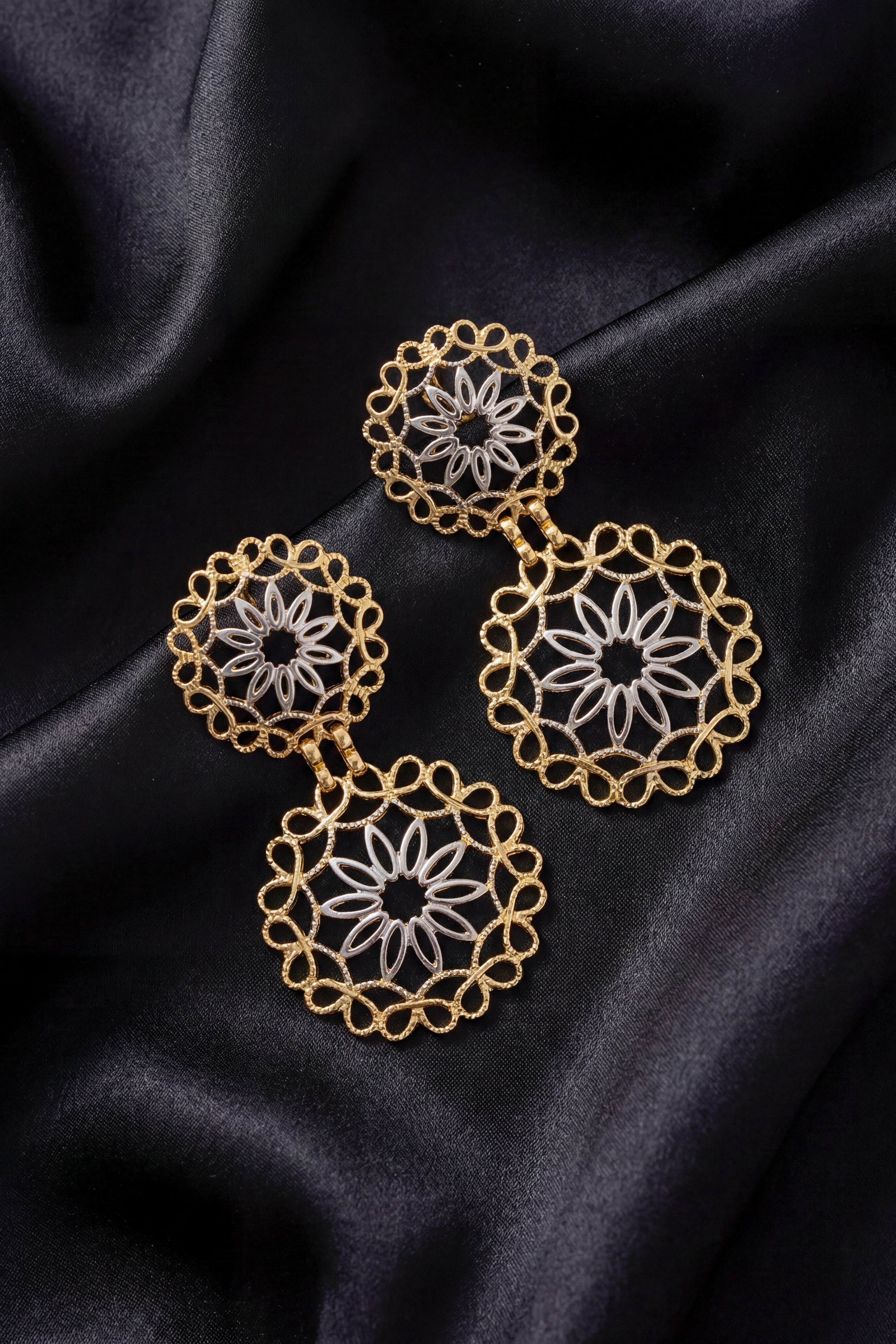 18K Gold-Plated Statement Filigree Earrings
