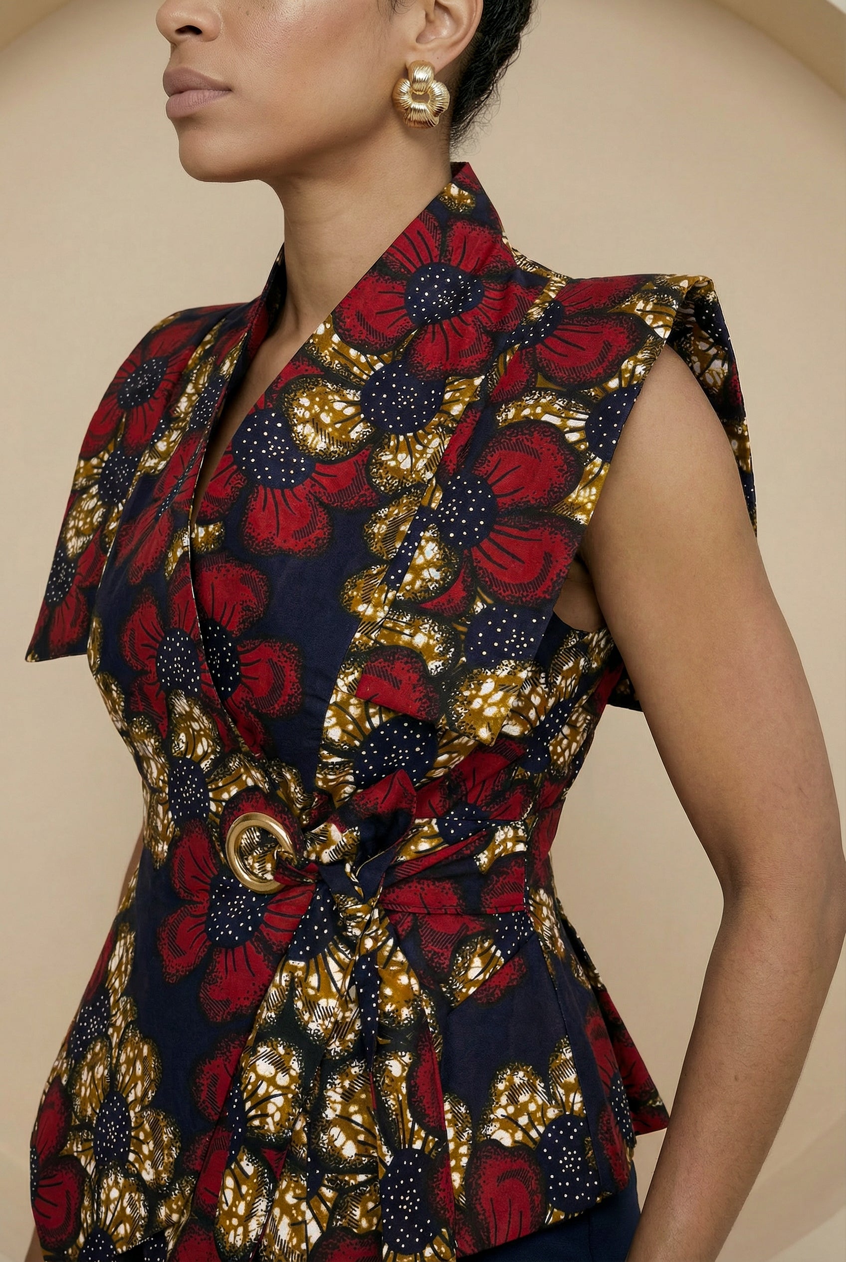 Zivara Wrap Sleeveless Jacket