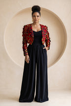 Black Fluid Palazzo Trousers