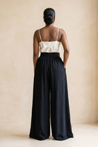 Black Fluid Palazzo Trousers