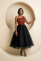 Ariselle One-Shoulder Print Corset