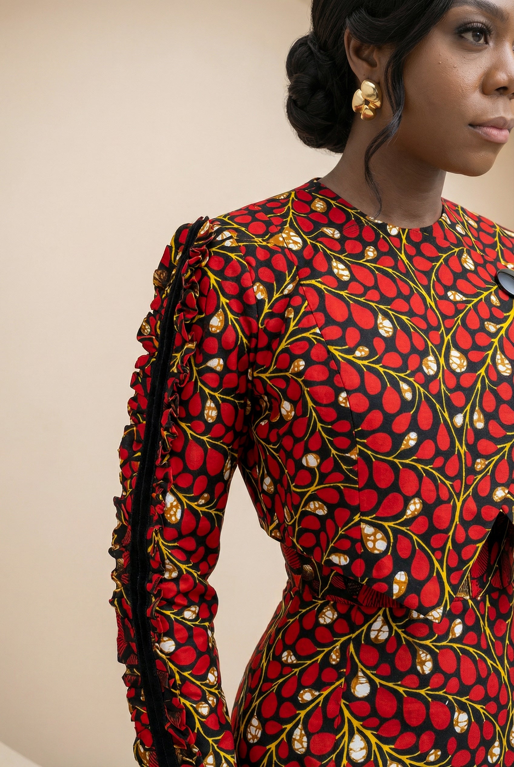 Ariselle Cropped  Print Jacket