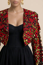 Ariselle Cropped  Print Jacket