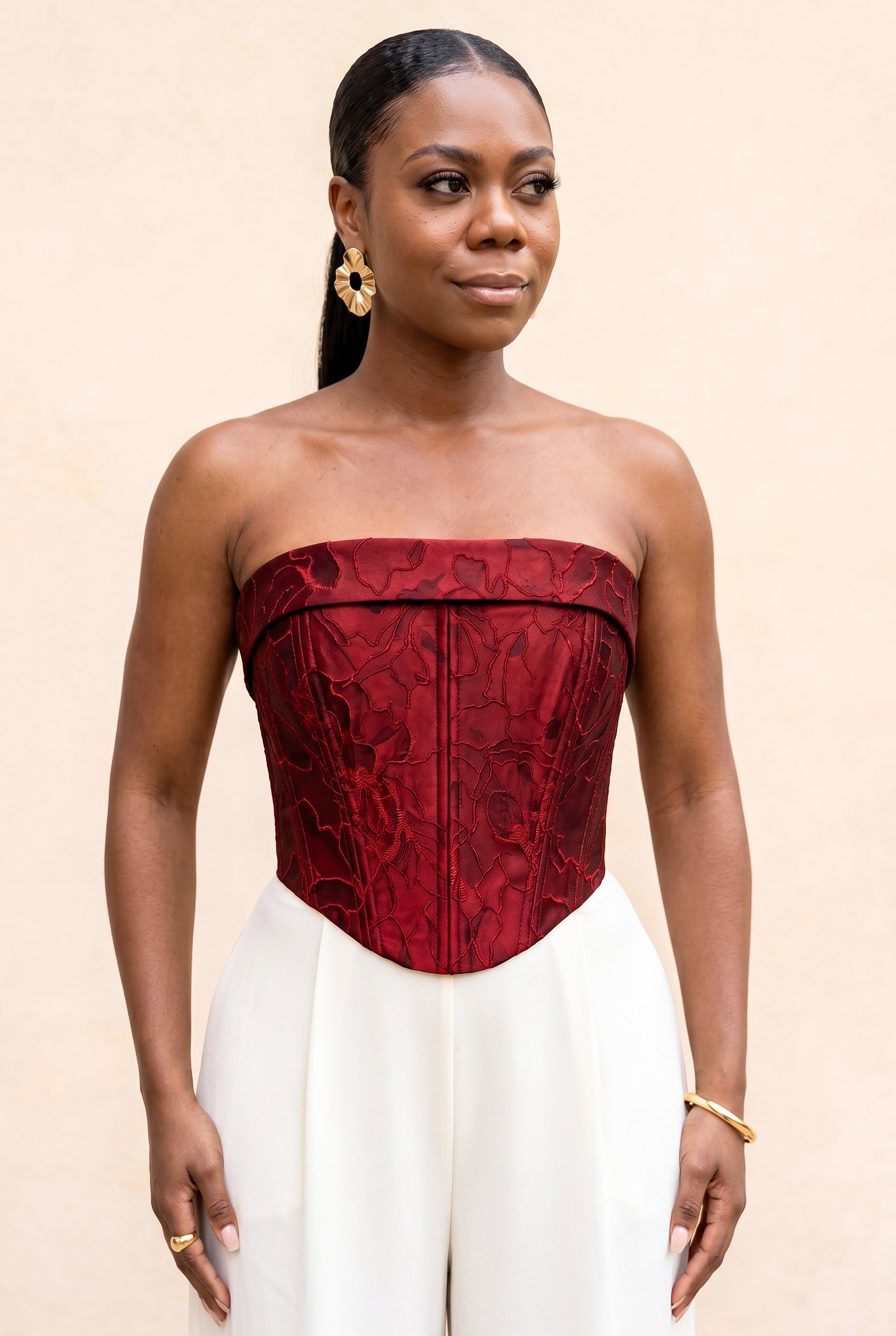 Black Jacquard  Corset