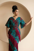 Ellmira Fringe Detail Midi Dress