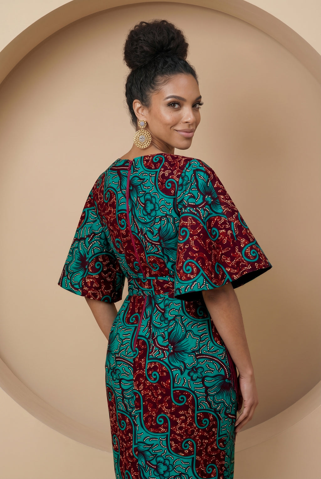 Ellmira Fringe Detail Midi Dress