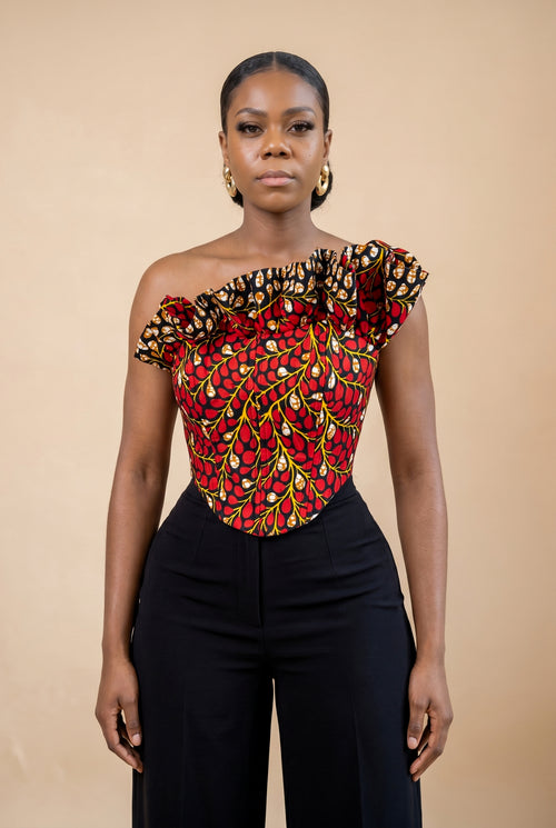Ariselle Ruffle Corset Top