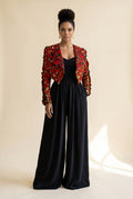 Ariselle Cropped  Print Jacket