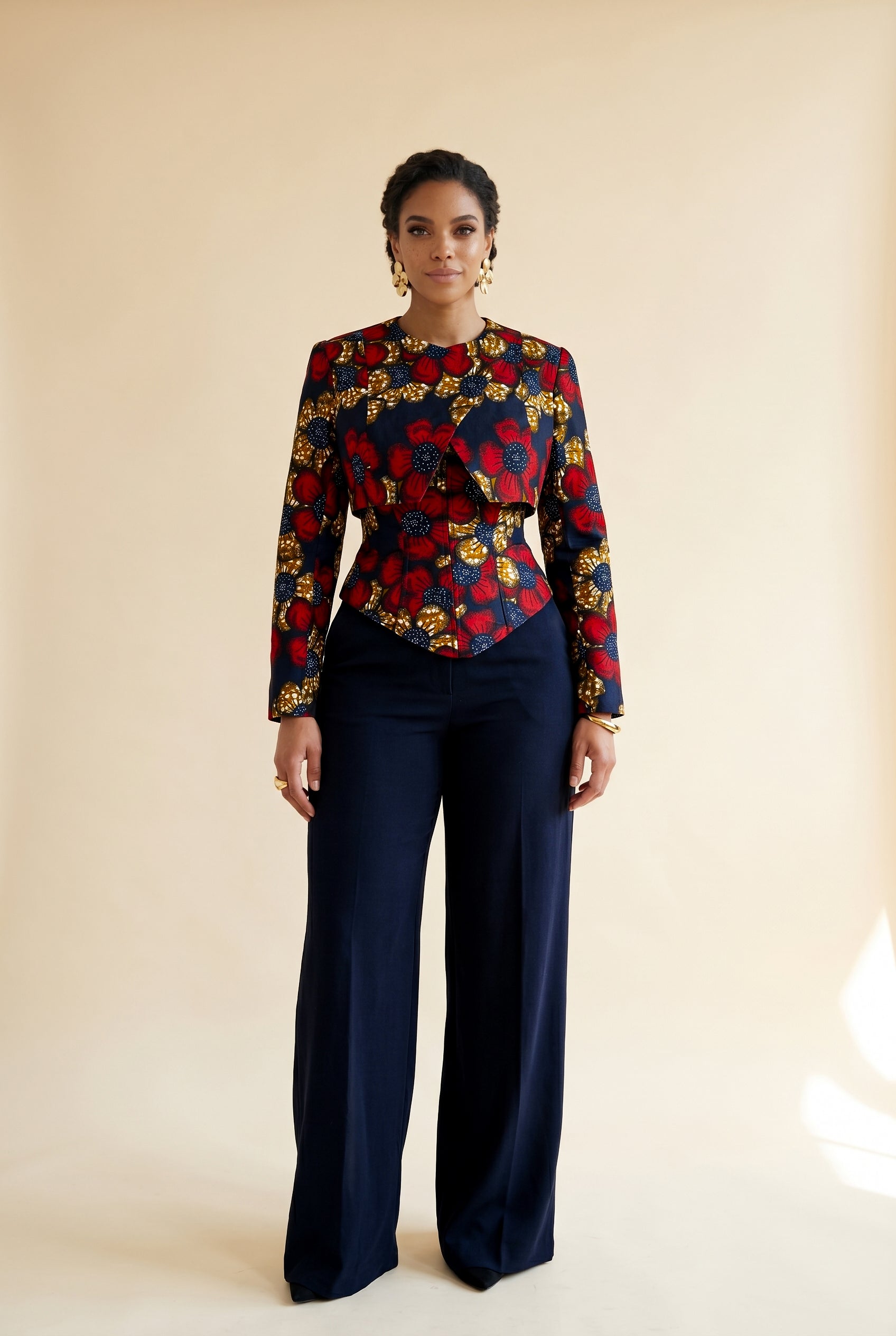 Zivara Structured Printed Corset