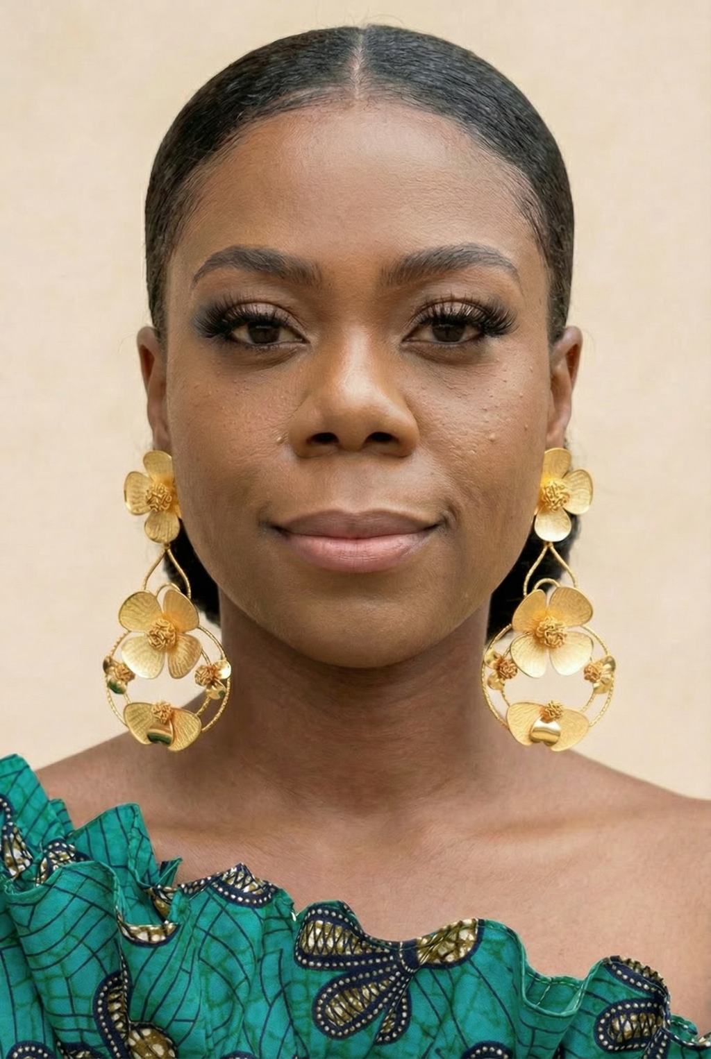 18k Gold-Plated Sculpted Bloom Earrings