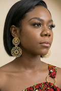 18k Gold-Plated Filigree Medallion Earrings