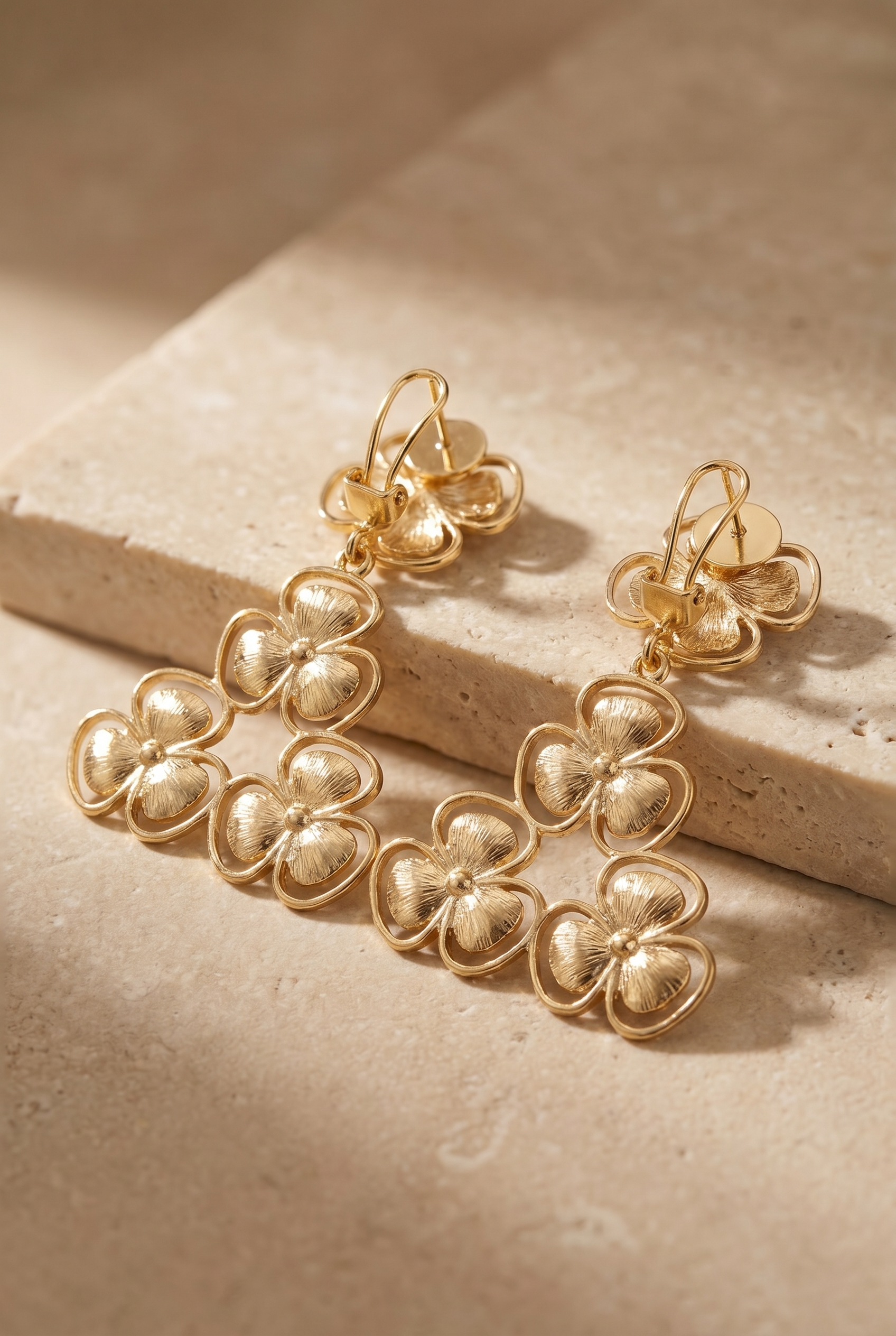 18k Gold-Plated Cascade Bloom Earrings